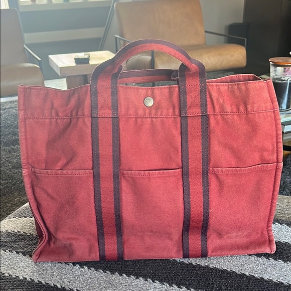Hermes large canvas tote - Picture 1 of 11